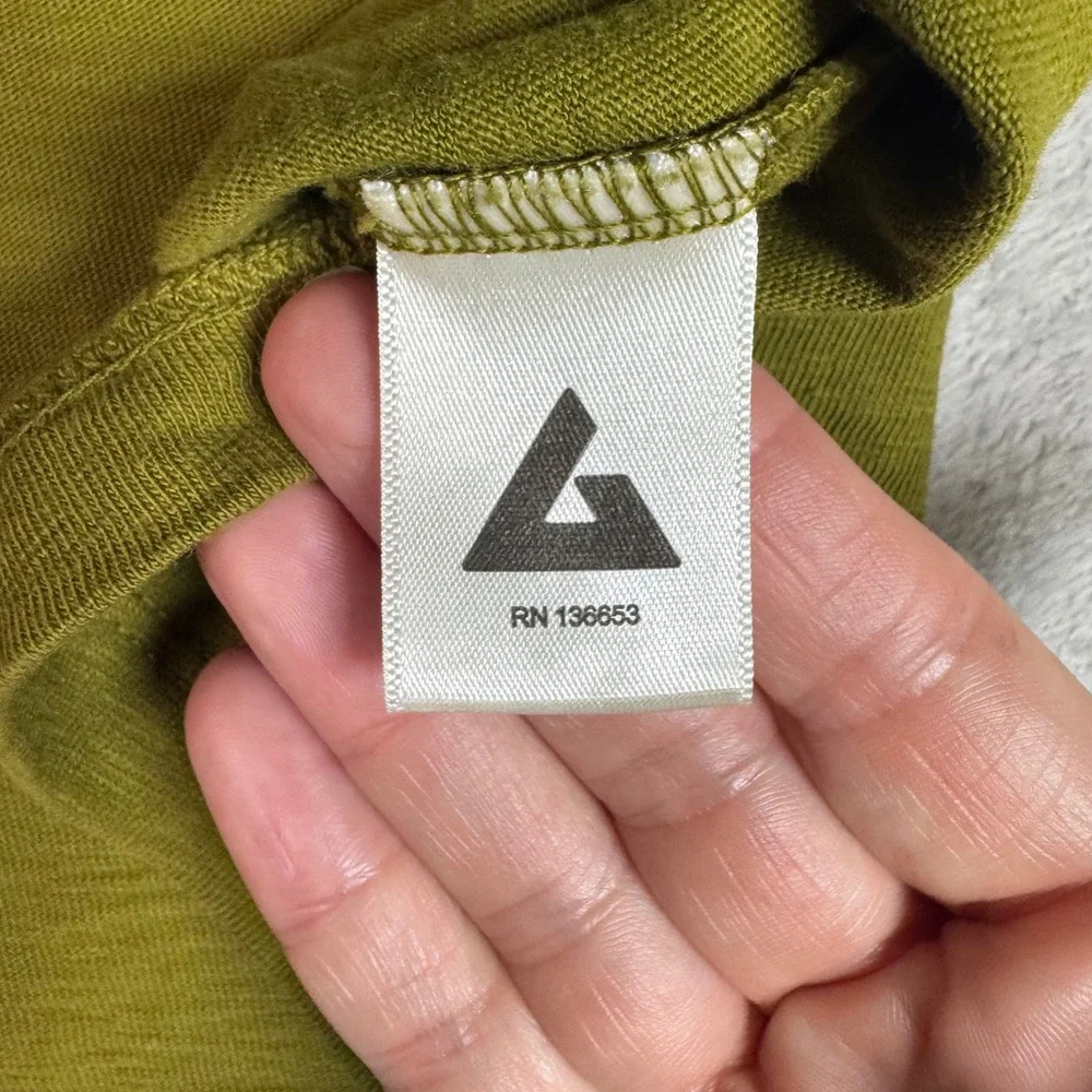 NWOT American Giant Mens Long Sleeve Crew Neck T-Shirt M Olive Green Slub Cotton - Picture 3 of 8